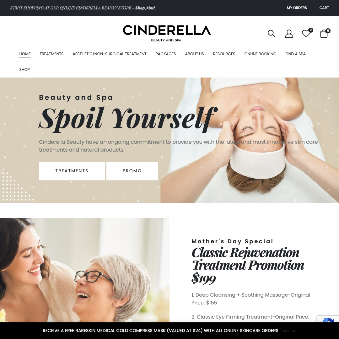 Heric Studio 新西兰案例展示：定制网站开发与 SEO优化-Cinderella-Beauty